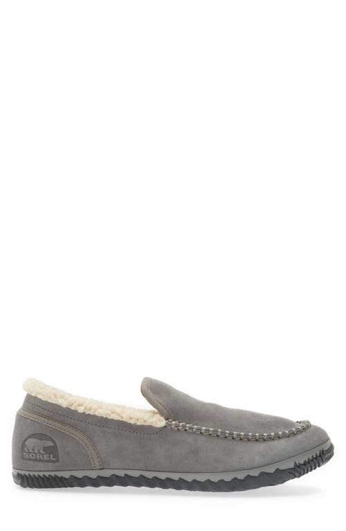 Sorel Dude Moc™ Faux Fur Lined Slipper In Gray
