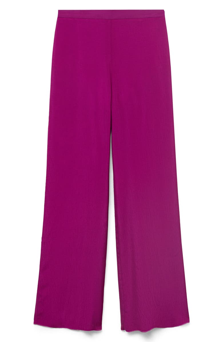 MANGO Satin Straight Leg pants, Alternate, color, Purple