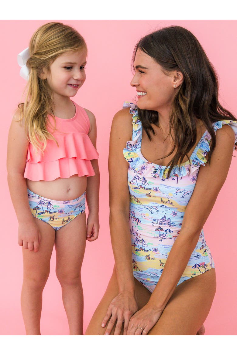 Toddler Girls Flounce Bikini, Alternate, color, Beach Day