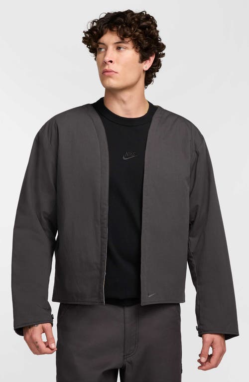 Nike Men's Life Flannel-lined Barn Coat In Anthracite/anthracite