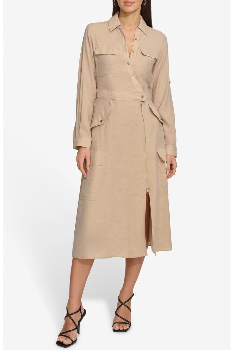 Cargo Midi Dress, Alternate, color, SANDALWOOD