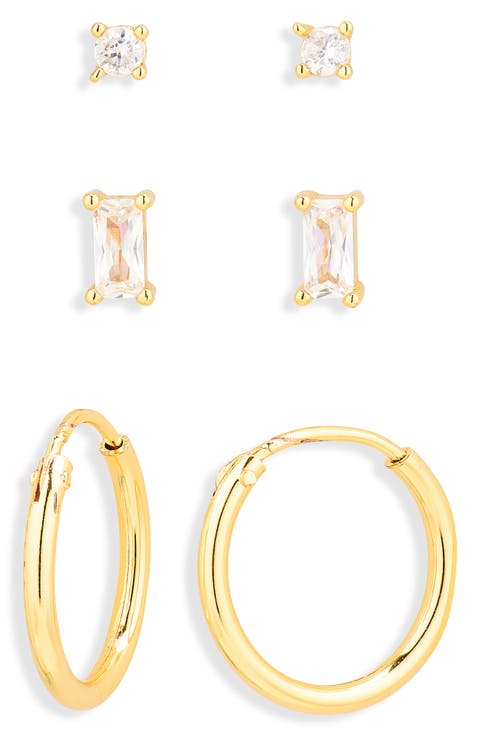 Victoria Set of 3 Cubic Zirconia Earrings