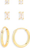 ARGENTO VIVO Victoria Set of 3 Cubic Zirconia Earrings