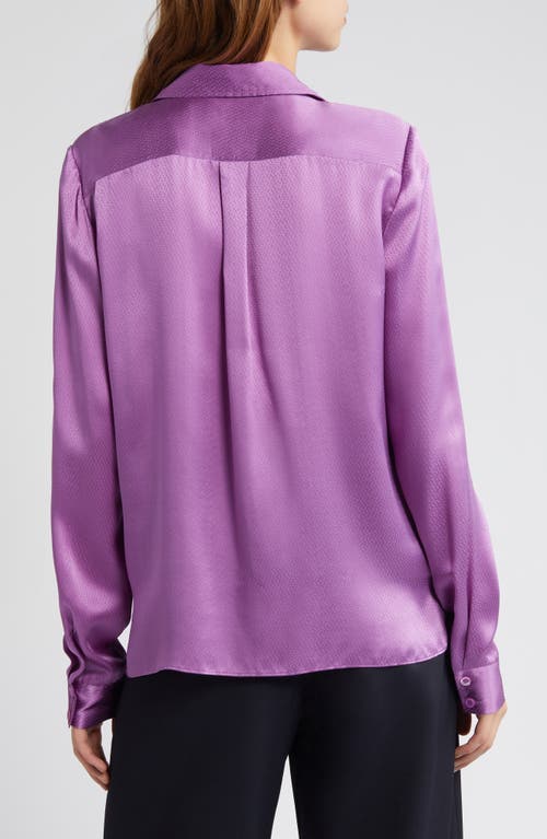 Frame Denim Slim Fit Silk Shirt In Orchid