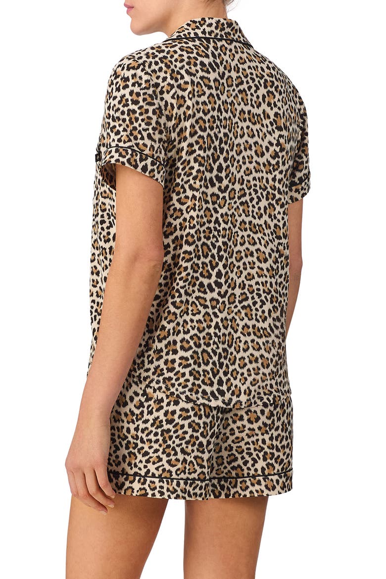print short pajamas, Alternate, color, BROWN ANIMAL PRINT