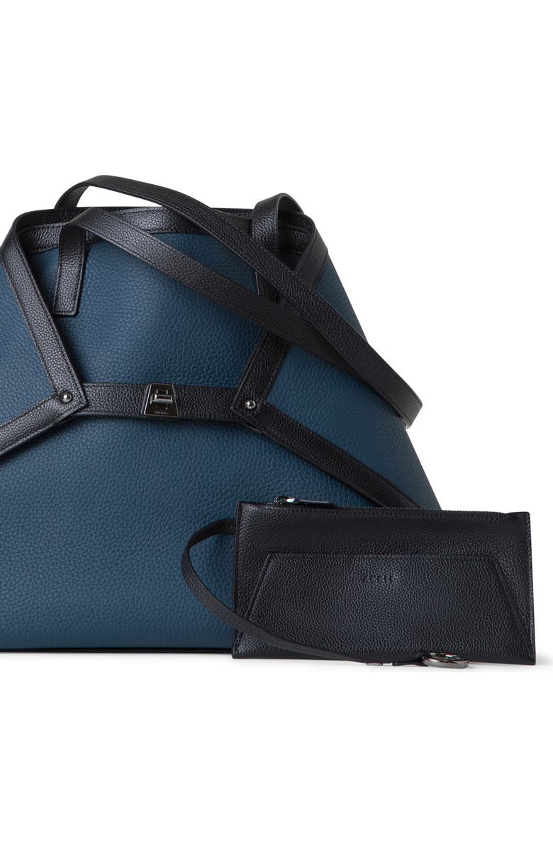 Akris Medium AI Colorblock Leather Tote, Alternate, color,
