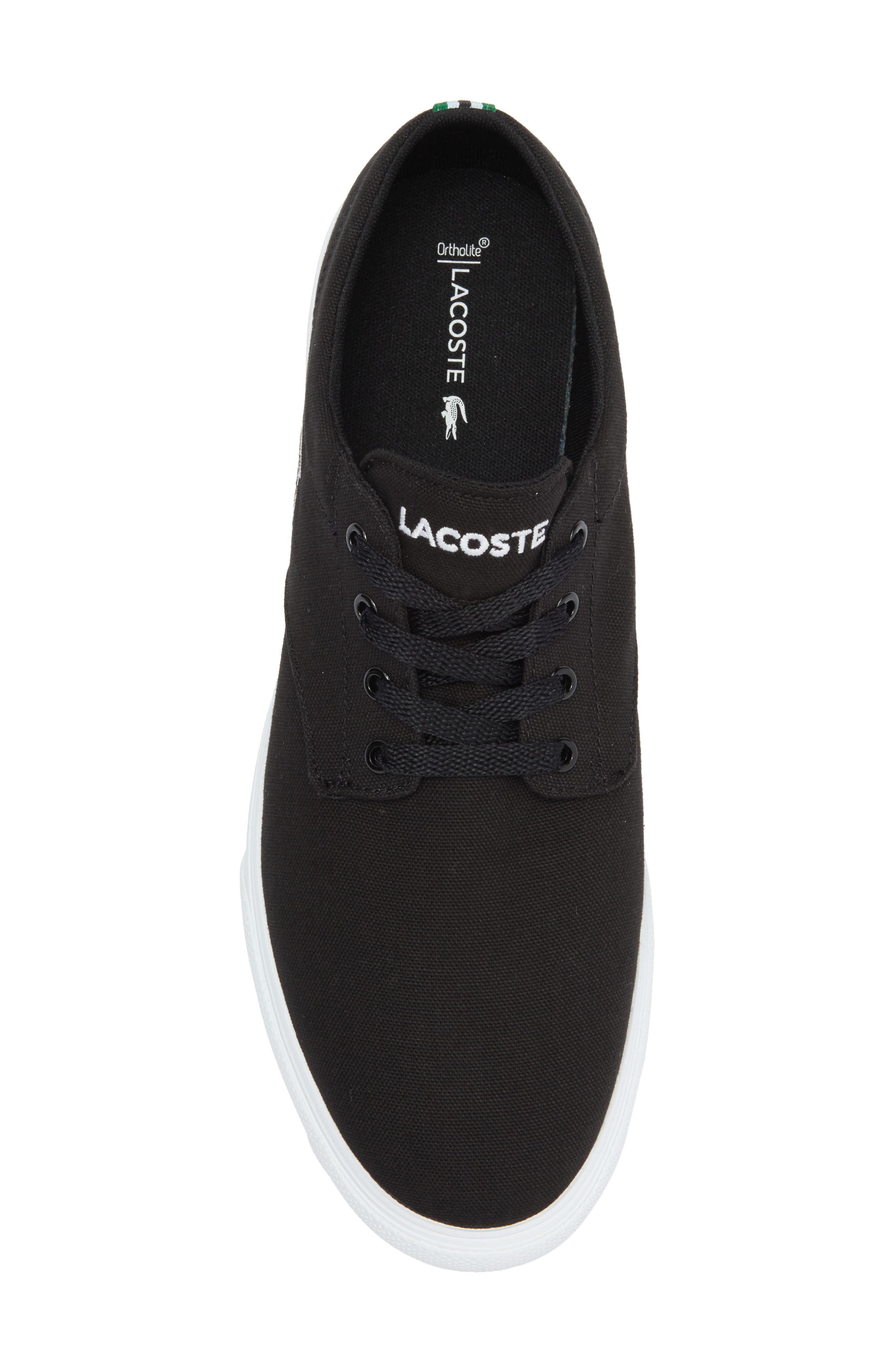 Lacoste Low Top Sneaker, Alternate, color, Black/ White