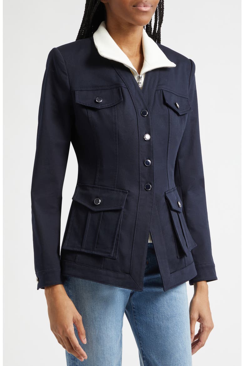 Pendle Dickey Linen Jacket, Alternate, color, NAVY