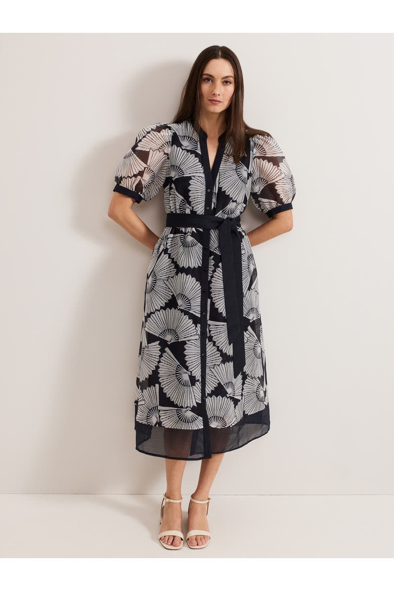 Skylar Midi Dress, Main, color, Navy