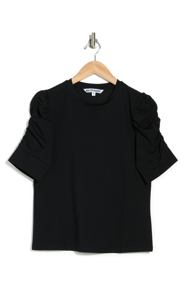 Walter Baker Skippy Ruched Sleeve T-Shirt, Alternate, color,