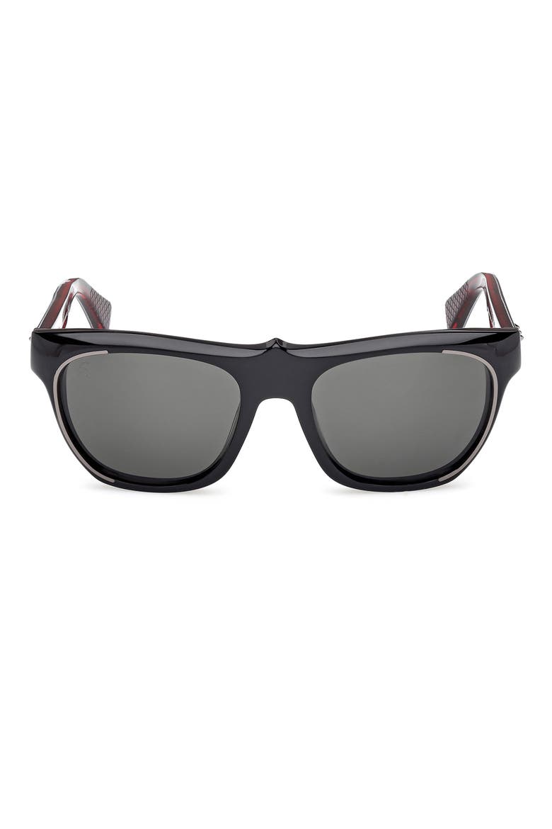 Georges 55mm Square Sunglasses, Main, color, BLACK / GUNMETAL / ZEISS SMOKE