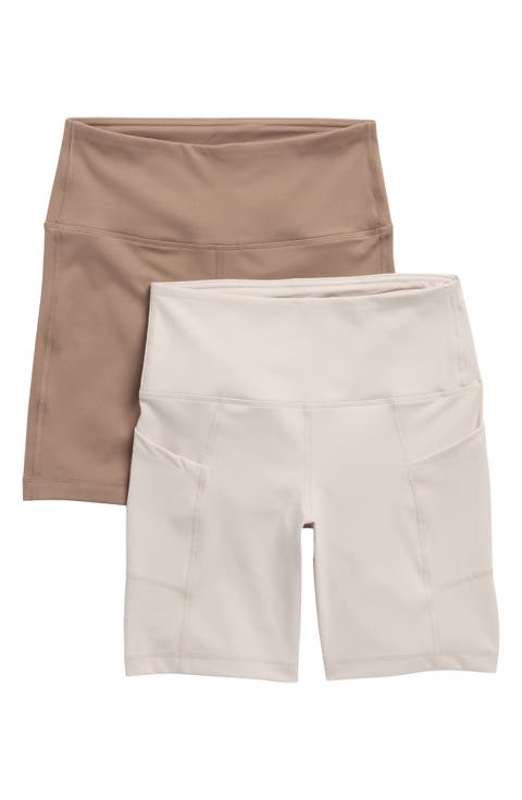 Set of 2 Lux High Waist Bike Shorts