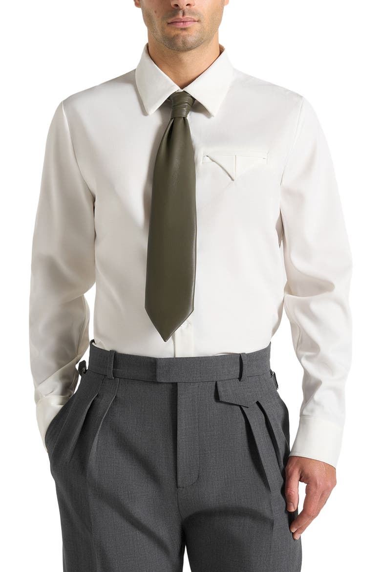 Ash Leather Tie, Alternate, color, Dark Sage