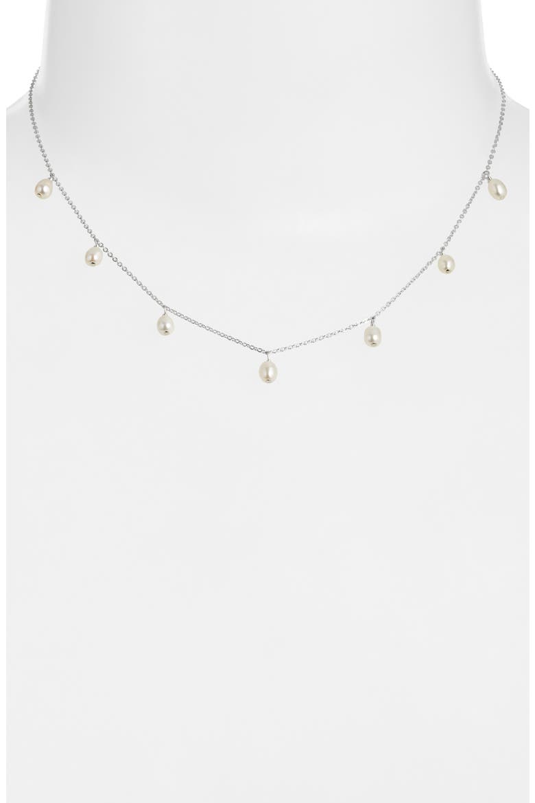 Meri Freshwater Pearl Chain Necklace, Alternate, color, SILVER