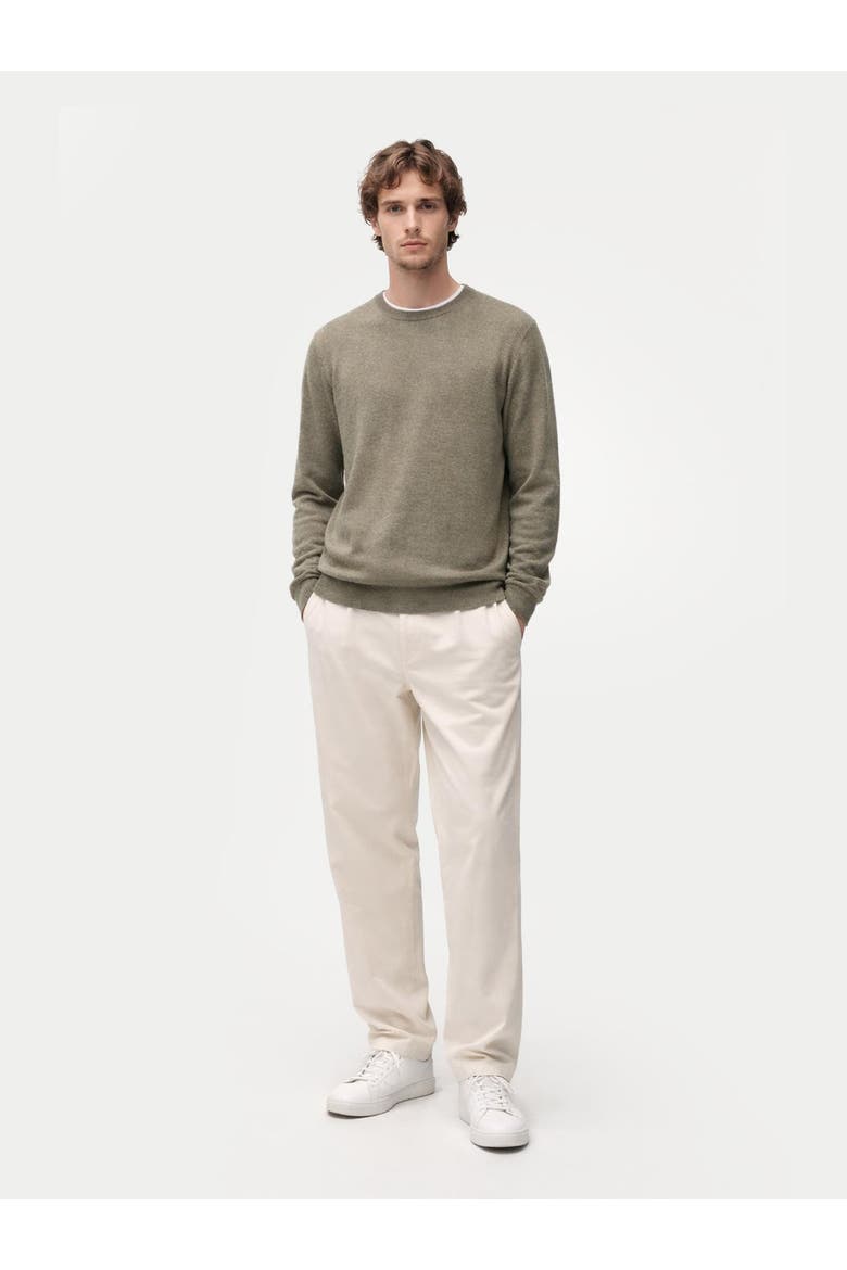 Essential Crewneck Cashmere Sweater, Alternate, color, vetiver