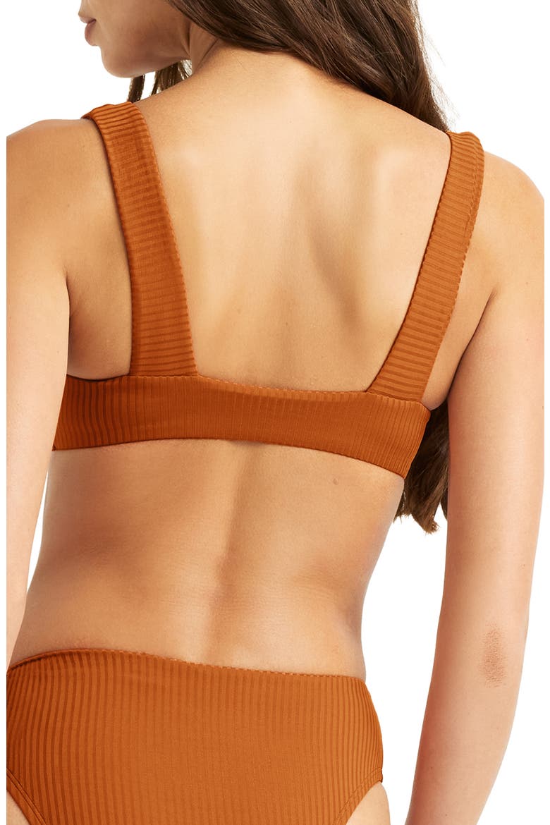 Skylar Ring Detail Rib Bikini Top, Alternate, color, AMR