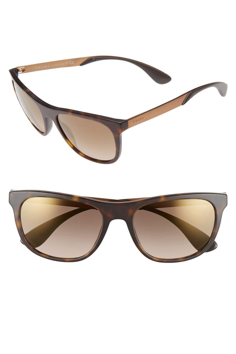 57mm Sunglasses, Main, color, MATTE HAVANA