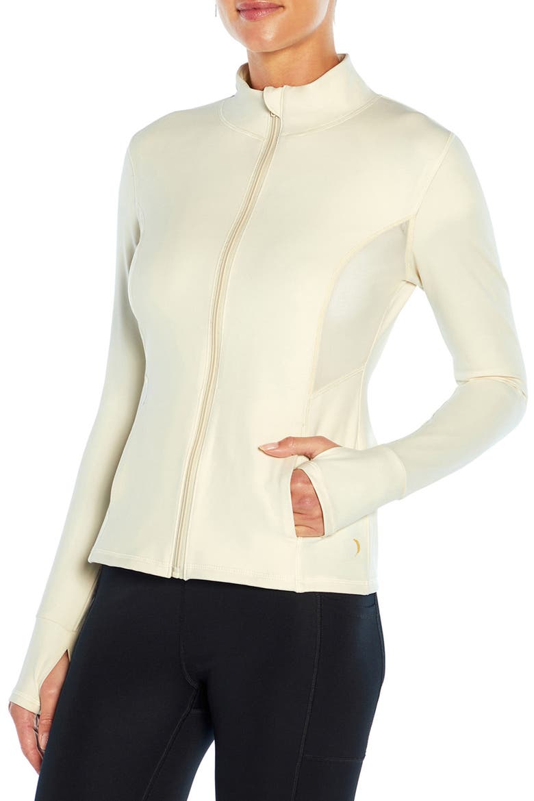 Contour Stand Collar Jacket, Alternate, color, EGRET