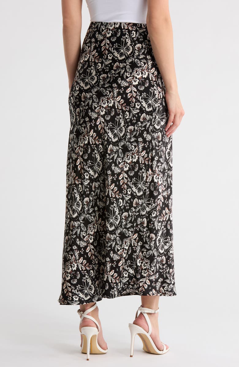 JASON WU Print Maxi Slipskirt, Alternate, color, Black/ White/ Brown