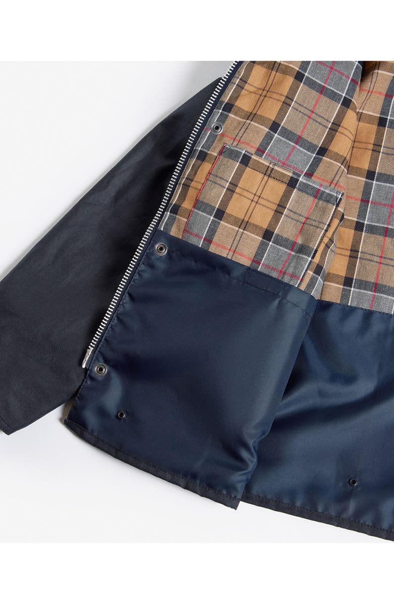 Barbour Spey Slim Waxed Cotton Jacket, Alternate, color, Navy