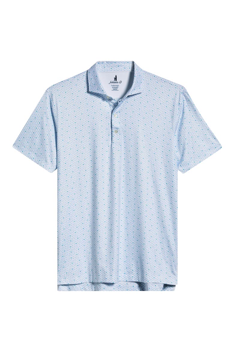 Backcourt Shuttlecock Print Featherweight Performance Polo, Alternate, color, WHITE
