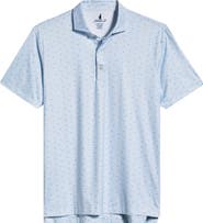 johnnie-O Backcourt Shuttlecock Print Featherweight Performance Polo
