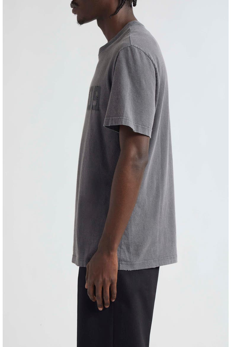 Distressed Upside Down Logo Cotton Graphic Tee, Alternate, color, ANTHRACITE