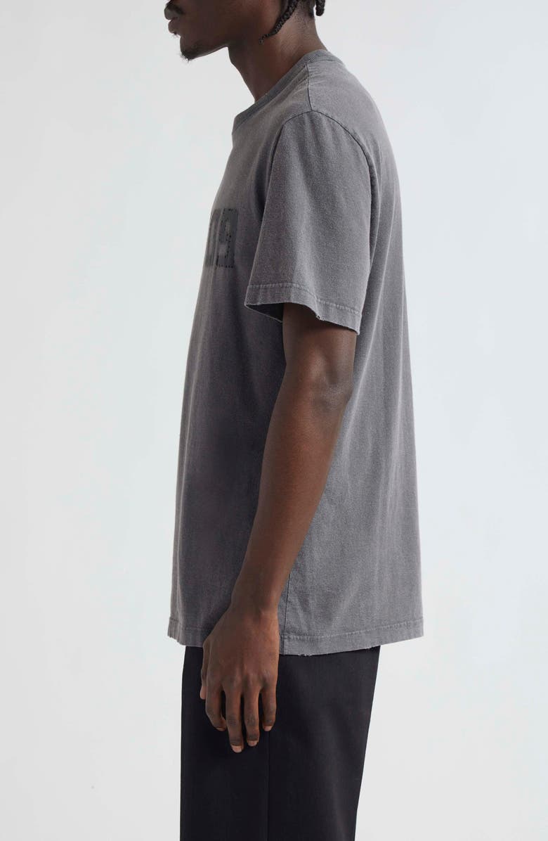 Golden Goose Distressed Upside Down Logo Cotton Graphic Tee, Alternate, color, Anthracite