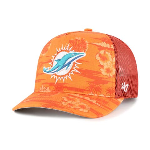 Men's '47 Orange Miami Dolphins Fiji Trucker Adjustable Hat