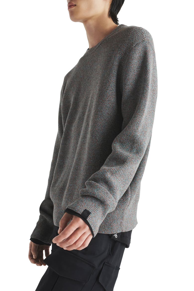 Dexter Marled Organic Cotton Blend Sweater, Alternate, color, GREY