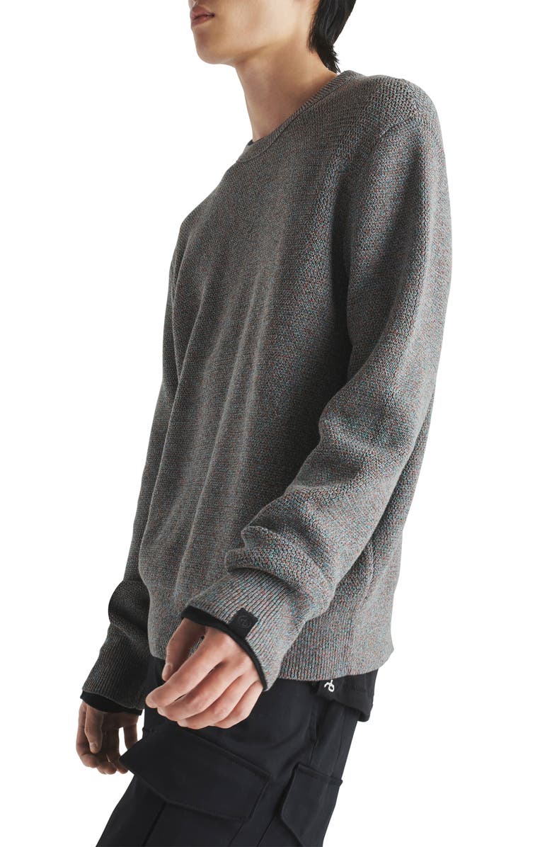 rag & bone Dexter Marled Organic Cotton Blend Sweater, Alternate, color, 