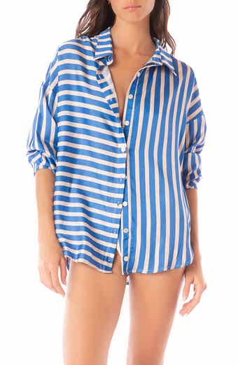Maaji Azure Manele Stripe Cover-Up Shirt