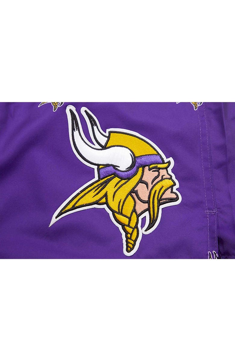 PRO STANDARD Men's Pro Standard  Purple Minnesota Vikings Allover Print Mini Logo Shorts, Alternate, color, Purple