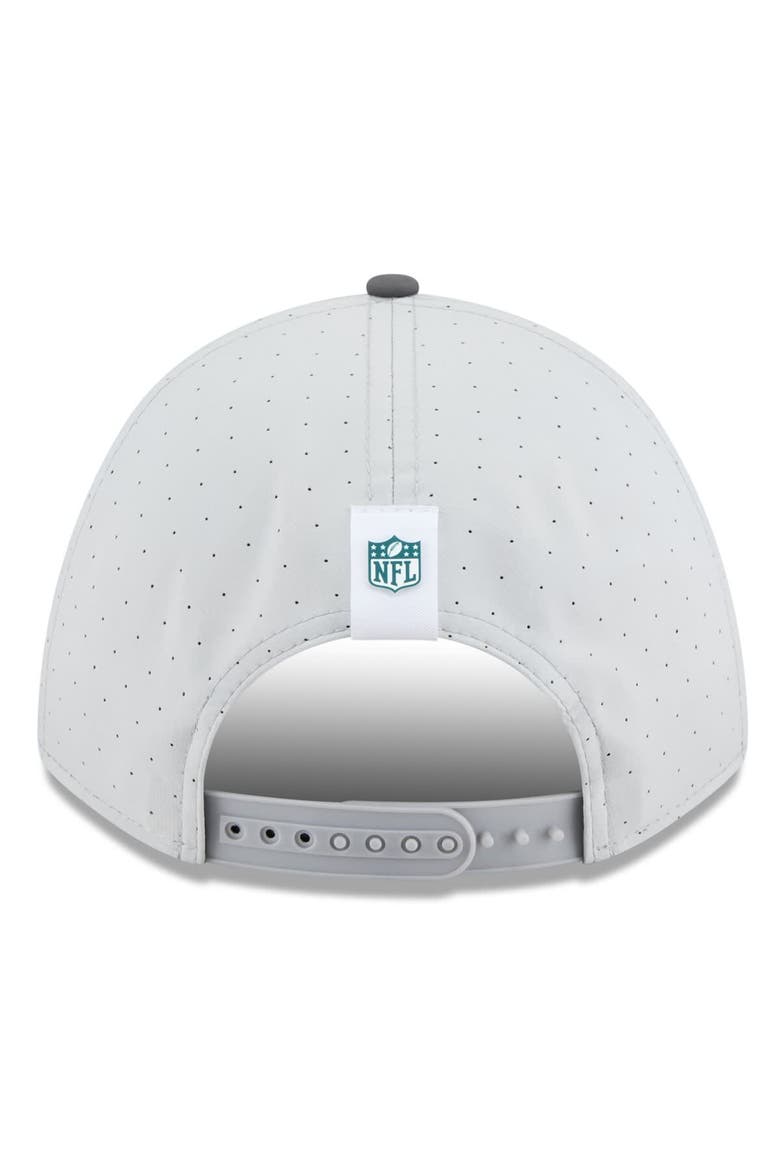 Men's New Era  Gray/Graphite Philadelphia Eagles 2025 NFL Training Camp A-Frame 9FORTY Adjustable Hat, Alternate, color, Gray