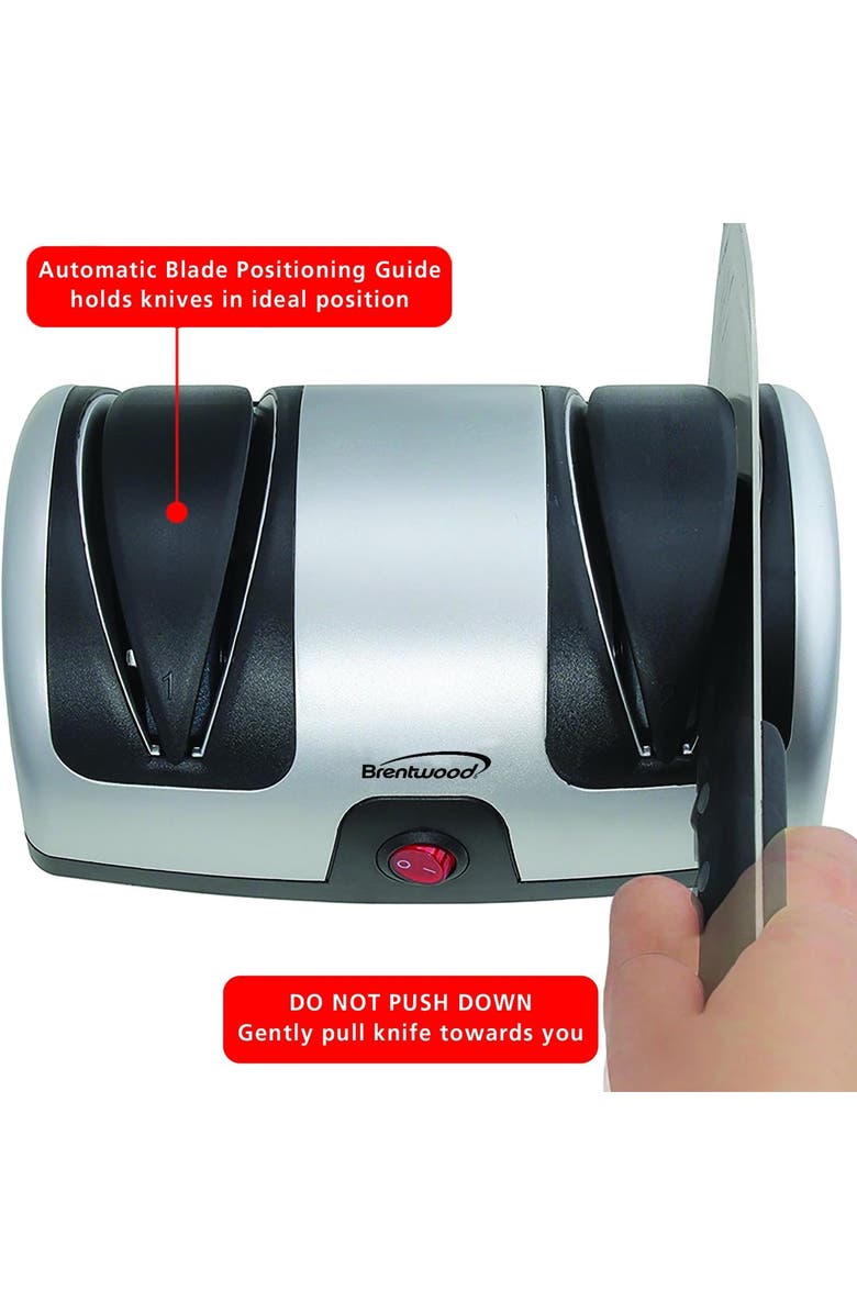 Brentwood Electric Knife Sharpener, Alternate, color, White