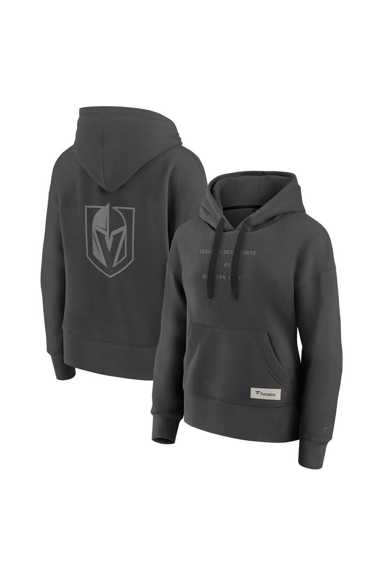 Women's Fanatics Charcoal Vegas Golden Knights Elements Future Ground Subtle Tonal Pullover Hoodie, Main, color, Charcoal