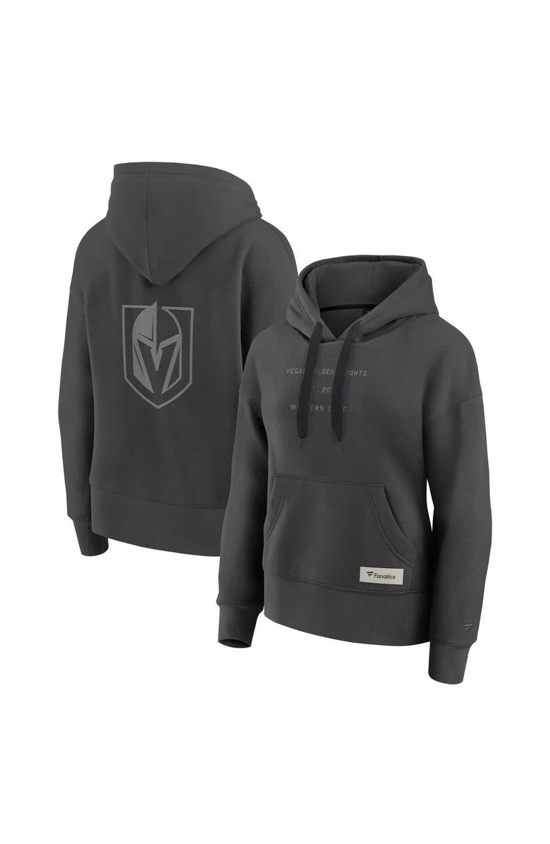 FANATICS Women's Fanatics Charcoal Vegas Golden Knights Elements Future Ground Subtle Tonal Pullover Hoodie, Main, color, Charcoal
