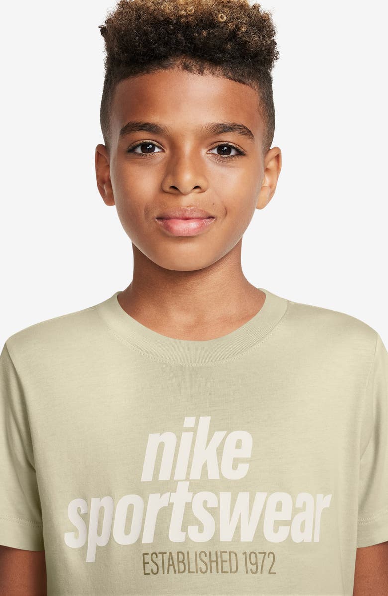 Nike Kids' Sportswear Club Graphic T-Shirt, Alternate, color, Light Khaki