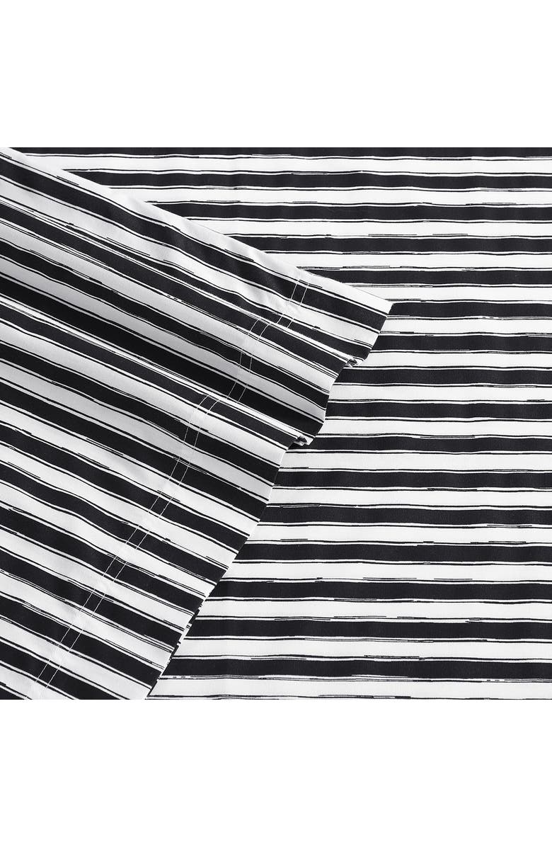Betsey Johnson Sketchy Stripe 200 Thread Count Cotton Percale Sheet Set, Alternate, color, White