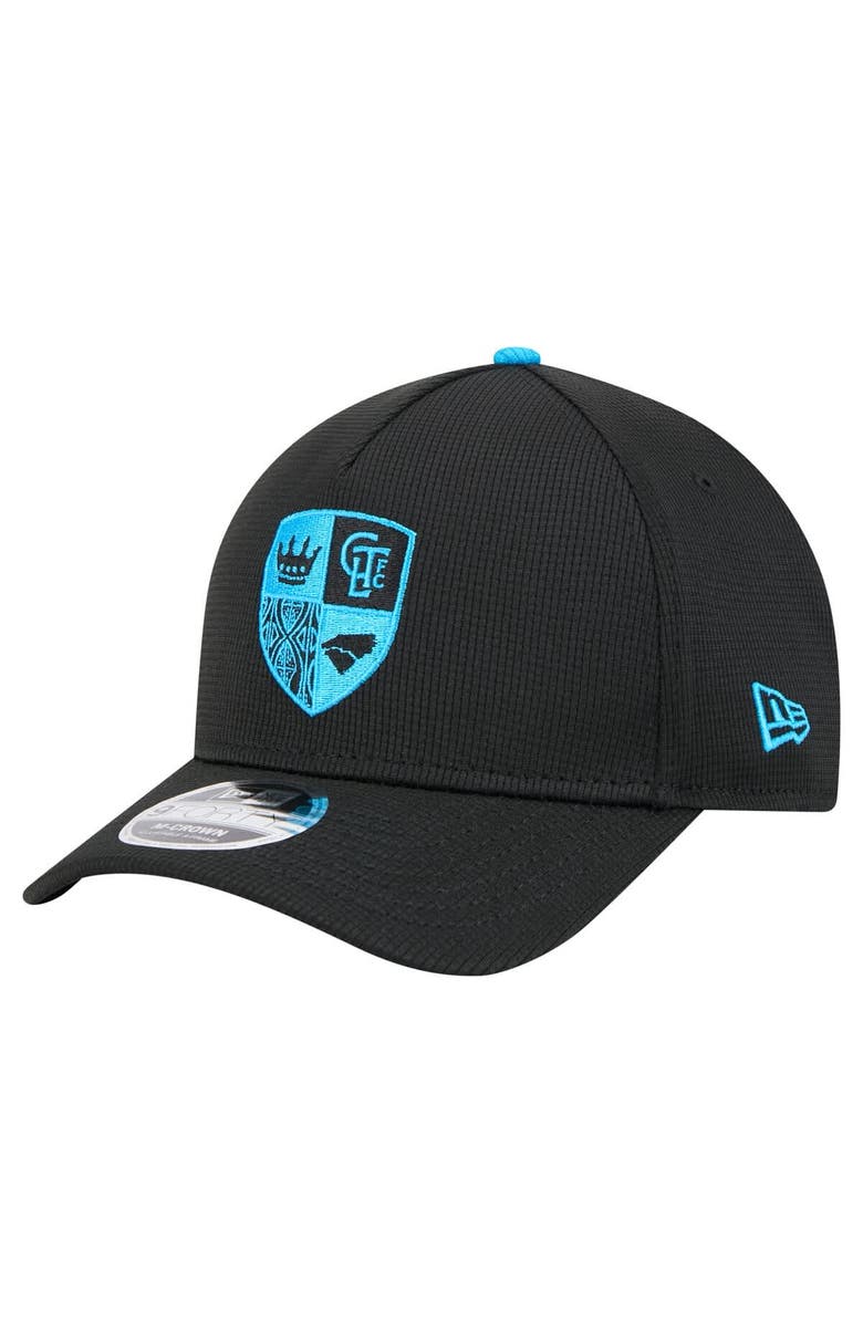 New Era Men's New Era Black Charlotte FC 2025 Jersey Hook 9FORTY M-Crown Adjustable Hat, Alternate, color,