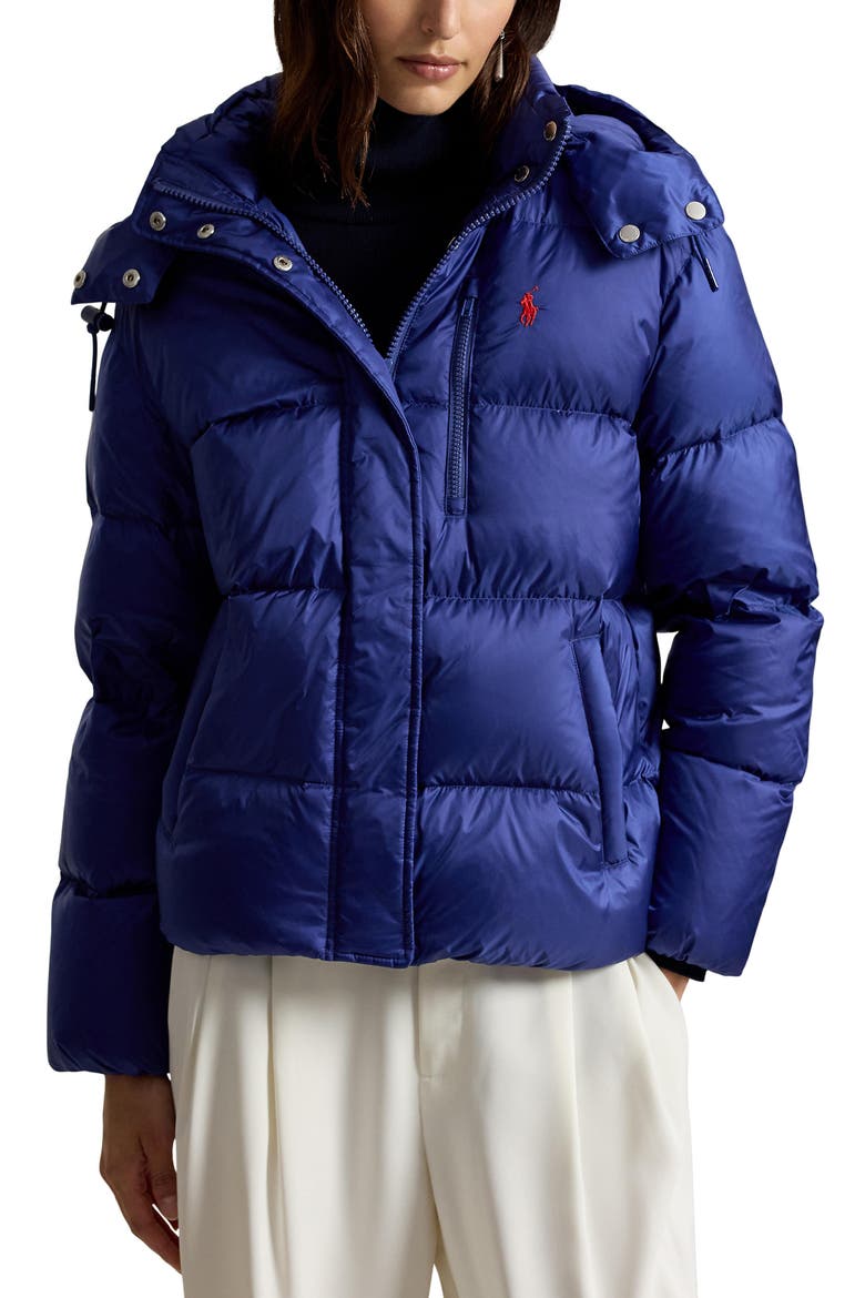 Mid-Weight Down Puffer Jacket, Main, color, CHARTER BLUE