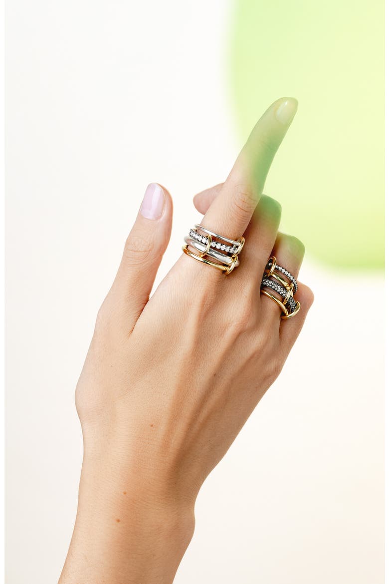 Janssen Linked Diamond Ring, Alternate, color, SILVER