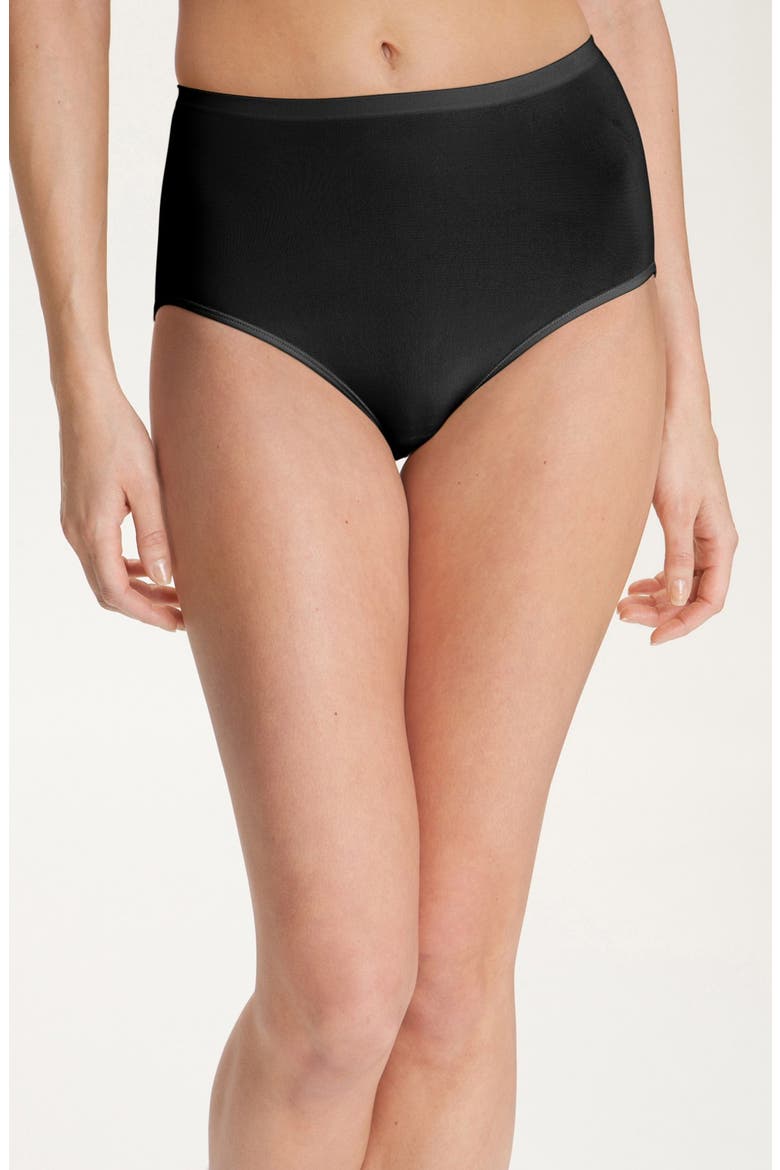 Seamless Full Briefs, Main, color, BLACK