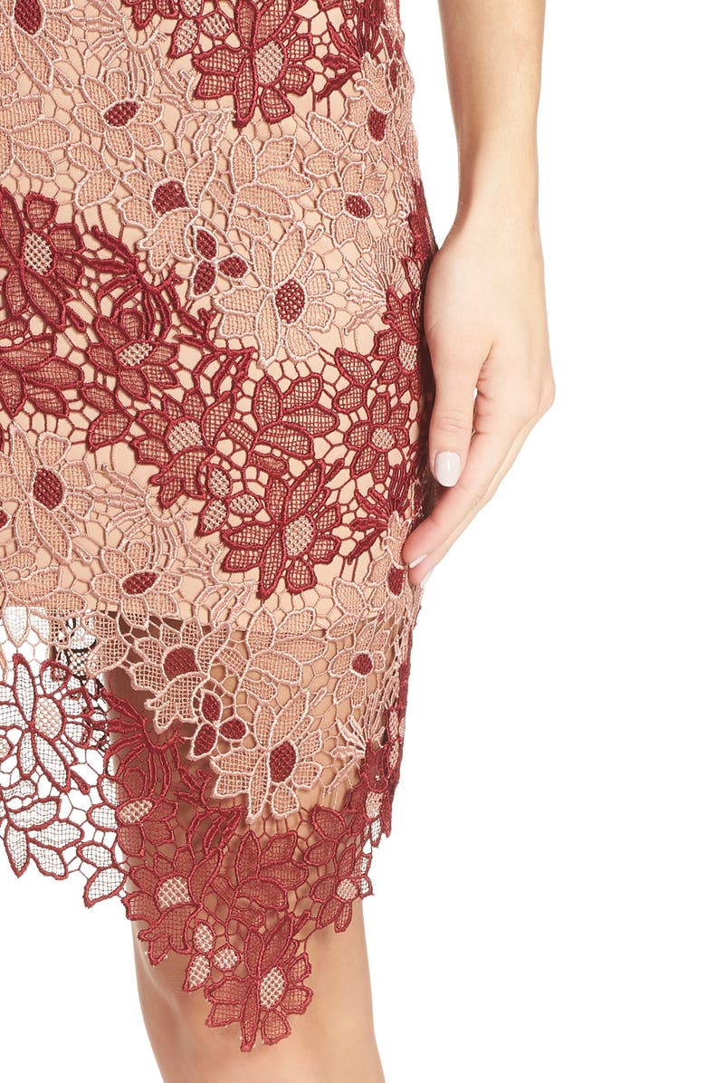 Bardot Two-Tone Lace Dress, Alternate, color,