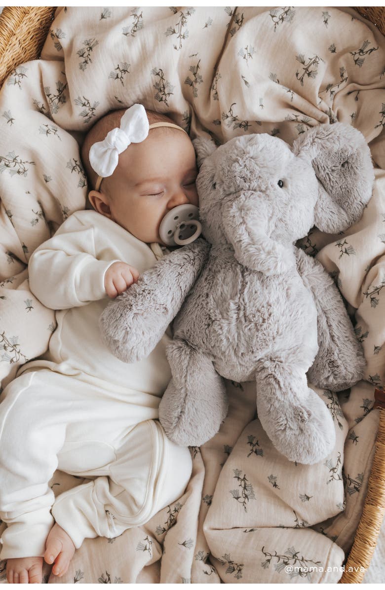 Snuggle Bunnies Olive the Elephant 12", Alternate, color, Grey