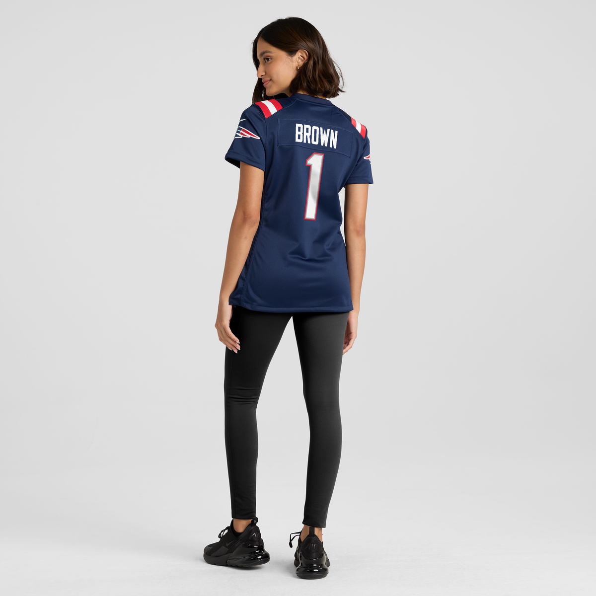 Nike Women's Nike A.J. Brown Navy New England Patriots Game Jersey ...