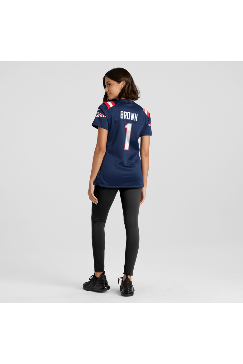 Women's Nike A.J. Brown Navy New England Patriots Game Jersey, Alternate, color, Navy