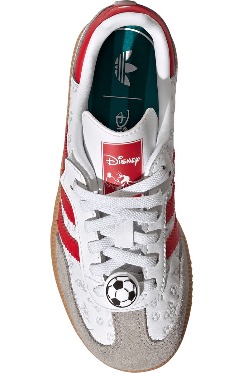 adidas x Disney Kids' Samba OG Sneaker, Alternate, color, White/ Scarlet/ Gum 3