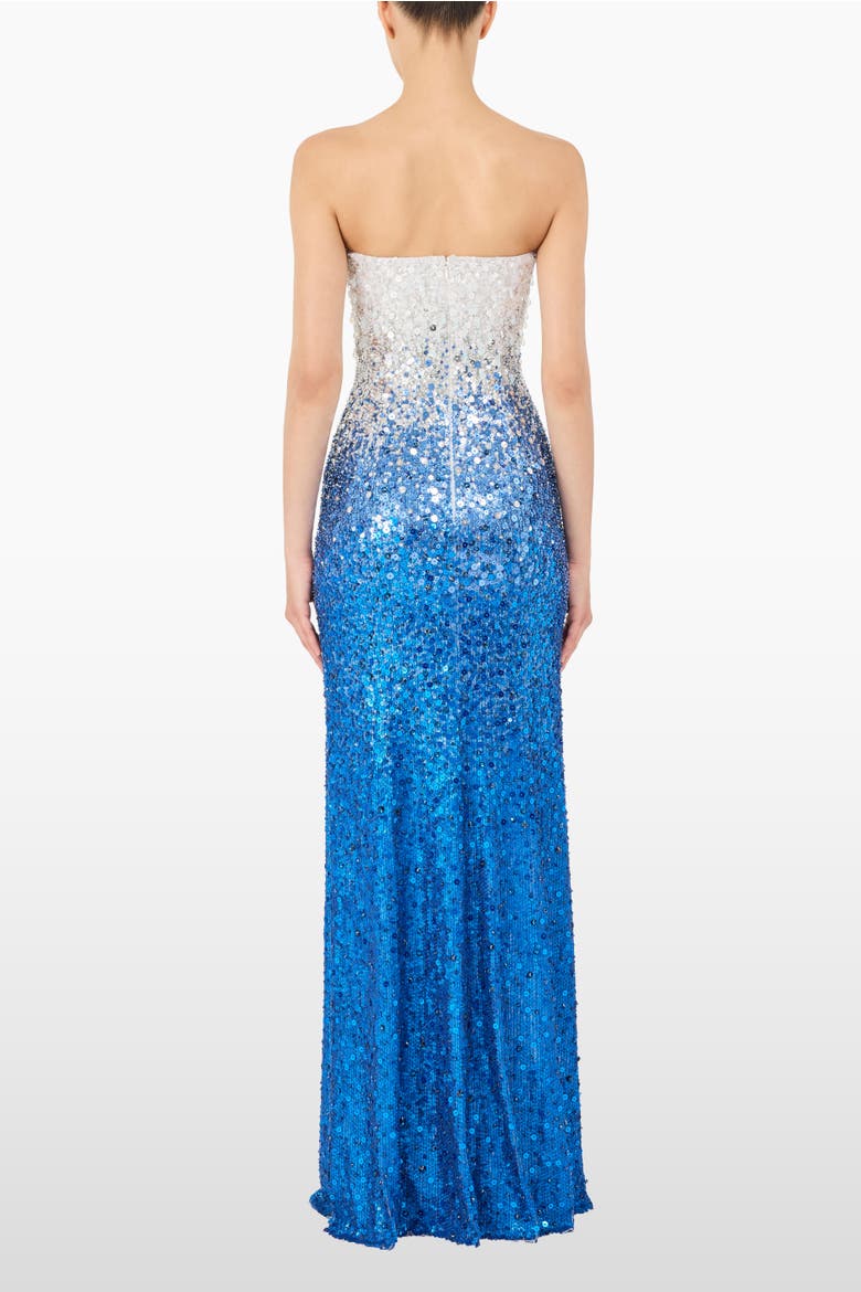 Marle Saint Sequin Embellished Strapless Maxi Dress, Alternate, color, Ivory