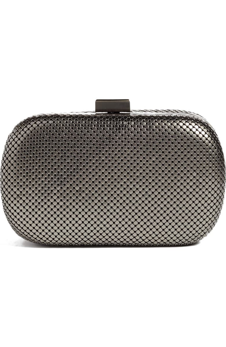 Whiting & Davis Mesh Oval Minaudière, Main, color,